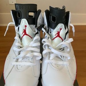 Men’s Jordan 6 white/red. Never worn. No box